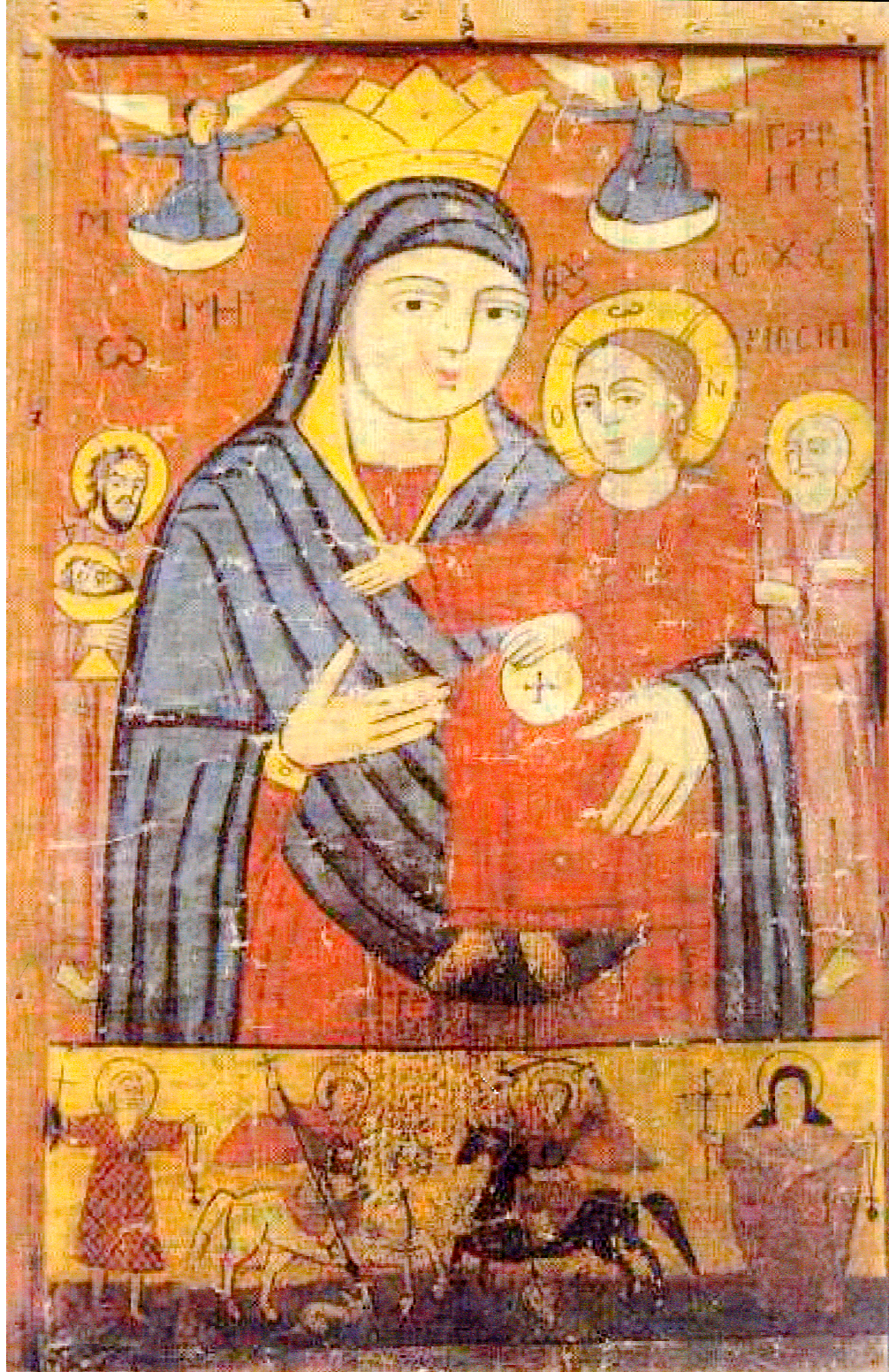 Ancient wooden icon. Coptic.