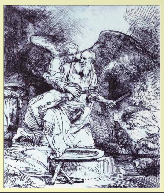 Rembrandt Etching: "Abraham's Sacrifice"