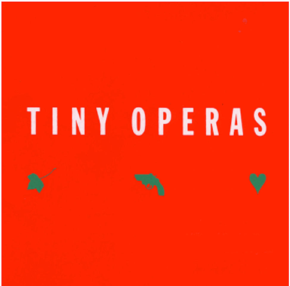 Program cover for Tiny Operas premier performance, design by Susan Smith of GRANDESIGN