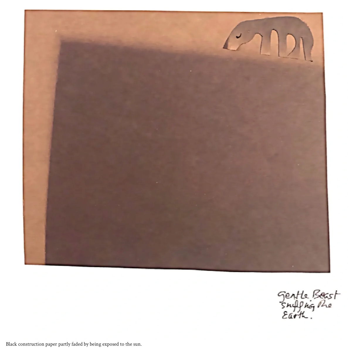Gentle Beast Sniffing the Earth – cut paper by Susan Hulsman Bingham